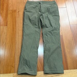 Eddie Bauer Women's Forest Green Cargo Fleece Lined Pants size L